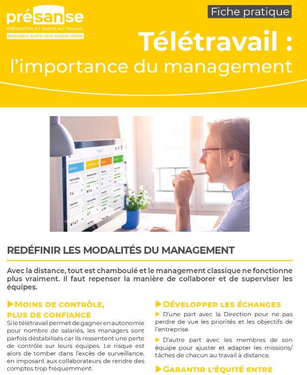 Télétravail : l'importance du management 